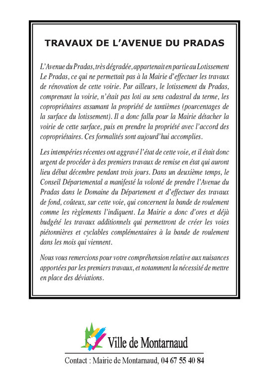 Travaux Ave du Pradas - info - PDF - 199.8 ko