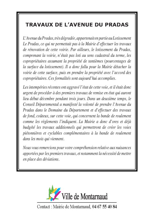 Travaux Ave du Pradas - info - PDF - 199.8 ko